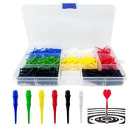 TAGOQUEN Premium Set Punte Freccette, 280 Pezzi Filettatura 2BA, Punte Freccette Plastico, Punte Professionali, Freccette Punta Plastica, Punte di Ricambio per Softdarts,Stabili & Durevoli