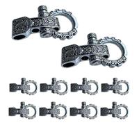 Tagtight 10 fibbie in metallo paracord, fibbie in corda intrecciate, per fai da te, chiusura del, paracord, fibbie regolabili per bracciale in paracord, cintura,