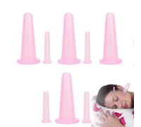 Tagtight 2 Set di coppette per il viso in silicone naturale, massaggiatori per la cellulite, vuoto per il viso, shujing aspirazione del viso, anticellulite posteriore corpo, rosa