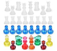 Tagtight Scacchi 3D in stampi in resina per scacchi, scacchi in resina epossidica per fai da te, regalo di compleanno, feste di famiglia e giochi da tavolo all'aperto