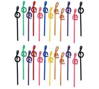Tagtight 24 matite musicali per studenti con gomma, matite musicali, matite curve, per chiavi di violino, matite per bambini, per scrivere, schizzi, dipingere