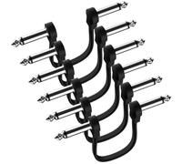 Tagtight Set di 6 cavi patch per chitarra, per pedale per chitarra strumentale, patch piatto rettangolare