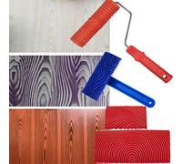 Tagtight Strumenti per Venature del Legno, 4 Pezzi di Strumenti per Pittura un Rullo per Venature del Legno Motivo un Trama con Manici Strumento per Texture, per Pareti