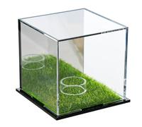 Tagtight Vetrina da golf, vetrina quadrata per palloni da golf, scatola commemorativa, custodia per palloni da golf con specchio acrilico per oggetti da collezione