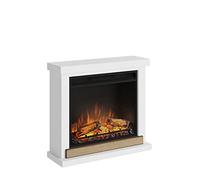 TAGU Hagen Caminetto Elettrico - Camino Elettrico con riscaldamento, 1500W, Programmabile a 7 giorni, Termostato Digitale, Telecomando (Bianco Puro)