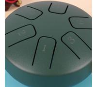 Tagu nel Tamburo Mini Etereo Tamburo 6 Note Puzzle Giocattolo per Bambini Strumento a Percussione per Principianti (Verde di pietra)