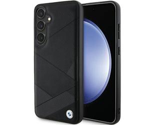 Tagua Galaxy S24 Plus BMW Vera Pelle Nero Lineare Logo