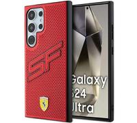 Tagua Galaxy S24 Ultra Ferrari Similpelle Rosso Logo Metallo