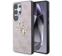 Tagua Galaxy S24 Ultra Guess Rosa Motivo Grande Logo Oro