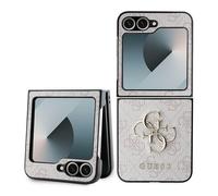 Tagua Galaxy Z Flip 6 Guess Similpelle Rosa Motivo Big Logo Oro