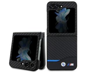 Tagua per Galaxy Z Flip 5 BMW Carbonio Look Logo Metallo