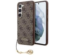 Tagua Samsung Galaxy S23 Guess Similpelle Braun Catena Argentato