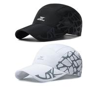 TAGVO 2 Confezioni Cappello da Baseball Uomo e Donna, Cappello da Corsa Sportivo Leggero e Pieghevole Destrutturato, Cappellini da Baseball cap, Cappello da Sole Traspirante Anti-UV Visiera Berretto