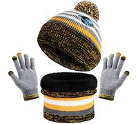 TAGVO 3in1 Inverno Berretto Scaldacollo Guanti Set per Bambini, Inverno in Pile Addensato Cappello a Maglia Termica Sciarpa Guanti Set, per Bambini Ragazzi Ragazze,3-6 Anni,Set di Accessori Invernali