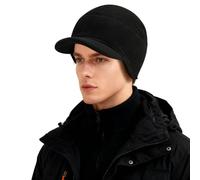 TAGVO Berretto da Ciclismo in Pile con Paraorecchie Beanie Termico Antivento con Visiera Corta per Uomo & Donna Inverno Corsa Bici