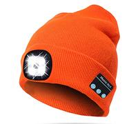 TAGVO Bluetooth 5.0 Cappello Berretti LED, Altoparlante Stereo Incorporato e Microfono, Inverno Caldo Lavorato a Maglia Senza Fili Bluetooth Cuffia Musica Lavabile Cappello per Corsa per Uomo Donna