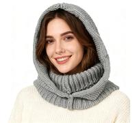 TAGVO Cappelli in Maglia Donna Inverno, Multifunzionale Caldo Berretto Elasticizzati con Sciarpa Lunga da Donna, Cappello Maschera di Passamontagna Taglia Grande 3 in 1, Elegante alla Moda e Casual