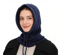 TAGVO Cappuccio Sciarpa Lavorato a Maglia Donna, Berretto e Scaldacollo 2-in-1 Passamontagna Termico Morbido per Autunno & Inverno