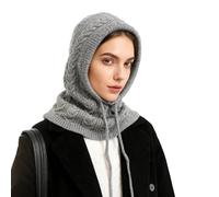 TAGVO Cappuccio Sciarpa Lavorato a Maglia Donna, Berretto e Scaldacollo 2-in-1 Passamontagna Termico Morbido per Autunno & Inverno