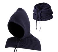 TAGVO Passamontagna 2 in 1 con Sciarpa con Cappuccio, Cappello Invernale a Maglia Antivento, Sciarpa Berretto Morbido e Caldo, Scaldacollo per Uomo e Donna