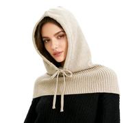 TAGVO Passamontagna 2 in 1 con Sciarpa con Cappuccio, Cappello Invernale a Maglia Antivento, Sciarpa Berretto Morbido e Caldo, Scaldacollo per Uomo e Donna