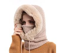 TAGVO Passamontagna Donna Invernale, Balaclava Cappuccio Multifunzione Hood Maschera Antivento Cappello Invernali Caldo per Alpinismo Sci, Ciclismo, Trekking e Altri Sport Esterni Maschera Cappello