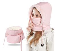 TAGVO Passamontagna in Pile Termico Invernale per Bambini 4-10 Anni, Multifunzionale Antivento Caldo Maschera da Sci Copriviso con Scaldacollo, Berretto in Pile per Sport all'Aria Aperta Ciclismo