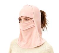 TAGVO Passamontagna Invernale Termico Traspirante, Maschera da Sci Leggera con Foro per Coda di Cavallo, Scaldacollo e Maschera sotto Casco per Donna e Uomo