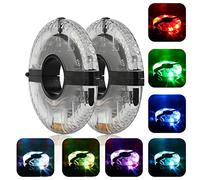TAGVO Rivalutare Bicicletta hub leggero, 7 LED 9 Colori 18 Immagini impermeabile USB Ricaricabile LED Luci della Ruota della Bicicletta Spoke luce per la luce Decorazione luce della bicicletta