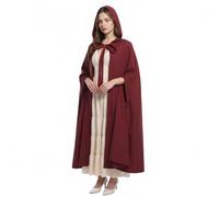 TAGVO Vestito Medievale Donna Uomo, Mantello con Cappuccio Costume Batman Vestito Carnevale Vampiro Strega Mantello Halloween, Carnevale Capo Mantello per Adulti per Jedi Robe Cosplay Costume (150cm)