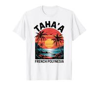 Tahaa Polinesia Francese, Divertimento Oceano Tropicale Tramonto Maglietta