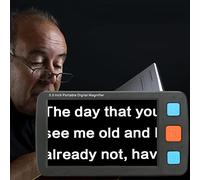 TAHALI Videoingranditore Digitale Portatile Lente di ingrandimento per ipovedenti da 5.0 Pollici, Ausilio Visivo per la Visione Ridotta e la Cecità del Colore,Black