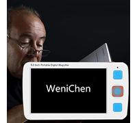 TAHALI Videoingranditore Digitale Portatile Lente di ingrandimento per ipovedenti da 5.0 Pollici, Ausilio Visivo per la Visione Ridotta e la Cecità del Colore,White