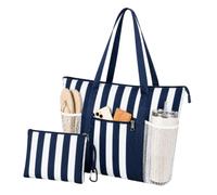 TAHAVICE Borsa da spiaggia da donna con chiusura lampo