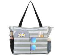 TAHAVICE Borsa da spiaggia da donna, grande borsa da spiaggia impermeabile con cerniera, borsa da piscina per viaggi e vacanze