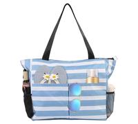 TAHAVICE borsa mare donna, grande borsa da spiaggia impermeabile con cerniera, borsa mare grande xxl famiglia, borsa da piscina per viaggi e vacanze