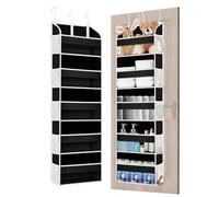 TAHAVICE Portaoggetti da Appendere con 5 Ripiani e 3 Ganci, Organizer da Appendere Salvaspazio, Mensole da Appendere per Porta per Camera da Letto, Bagno, Cucina, Furgone, Campeggio(ferroso)