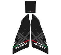 TAHDP Adesivi Per Serbatoio Carburante Laterale Per MOTO Morini X-Cape 650, Adesivi Per Ginocchia, Adesivi Di Protezione Per Trazione Protezione Serbatoio(NERO 1)