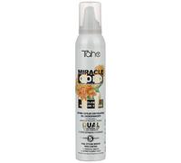 Tahe Miracle Gold - Schiuma per capelli a doppio controllore dell'arricciatura, miracolo anti-crespo, fissaggio 5, 200 ml