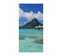 Tahiti Beach Summer Door Cover Large Hanging Banner Welcome Door Cover Sfondo Banner per Porta d'ingresso Festa Primavera Decorazione Interna Esterna