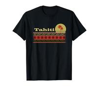 Tahiti Isola dei Mari del Sud Polinesia Francese Tribale Tartaruga Maglietta