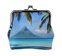 Tahiti Spiagge Stampa Squisito Bacio Blocco Portafoglio Compatto Versatile Donne Portamonete Piccolo Sacchetto Della Cerniera