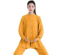Tai Chi Abbigliamento Uniforme Elegante E Fluida For Baduanjin E Arti Marziali, Abbigliamento Da Spettacolo Primaverile Autunnale Camicia A Maniche Lunghe, Pantaloni E Completo F,L
