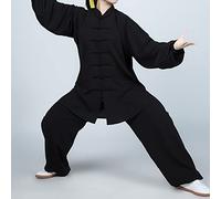 Tai Chi Abbigliamento Unisex Kung Fu E Arti Marziali Uniforme Maniche Lunghe Cotone E Lino Abbigliamento per Meditazione Qigong E Wing Chun,004,XL