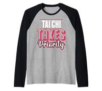 Tai Chi Arti Marziali Meditazione Relax Zen Maglia con Maniche Raglan