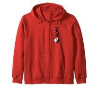 Tai Chi Caratteri Cinesi Yin Yang Felpa con Cappuccio