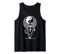 Tai Chi Cat Geometria Yin Yang Fiore della Vita Canotta