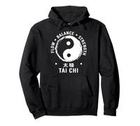 Tai Chi Flow Balance Forza Yin Yang Arti Marziali Felpa con Cappuccio