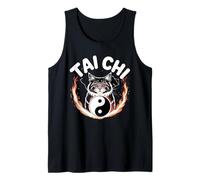 Tai Chi Gatto Yin Yang Fiore della Vita Arti Marziali Gattino Canotta
