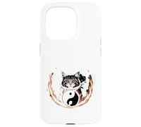 Tai Chi Gatto Yin Yang Fiore della Vita Arti Marziali Gattino Custodia per iPhone 15 Pro